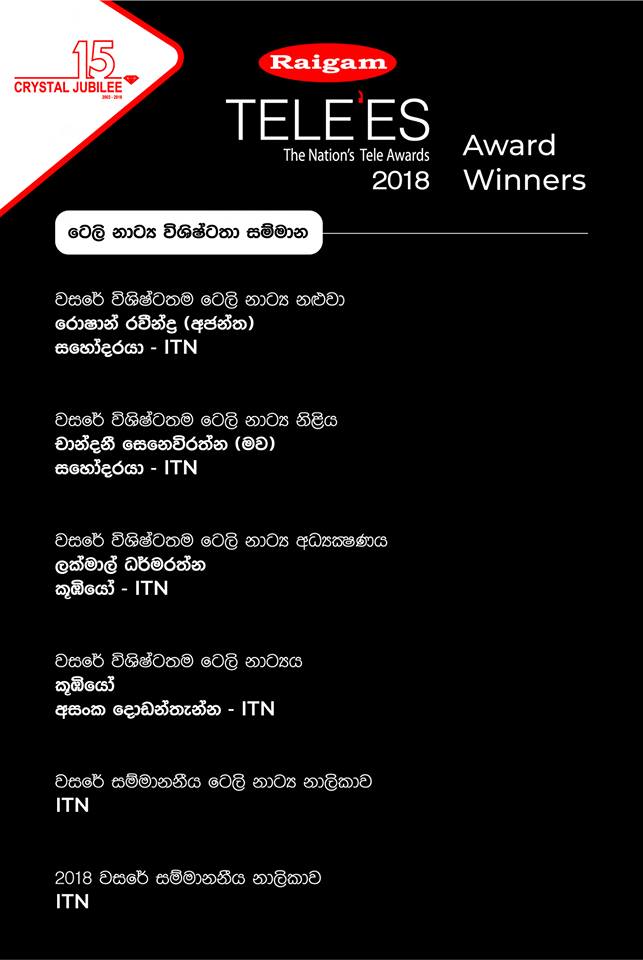 Raigam Telees 2018 Winners 5