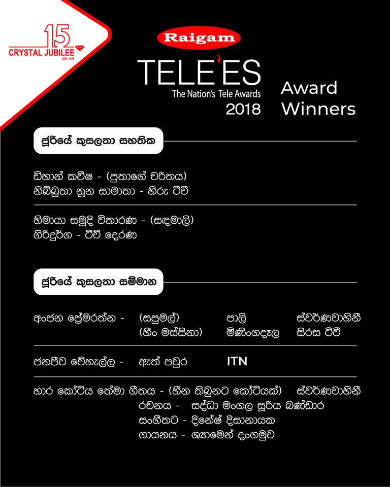 Raigam Telees 2018 Winners 7