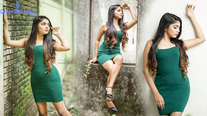 Udari Nisansala Green Dress