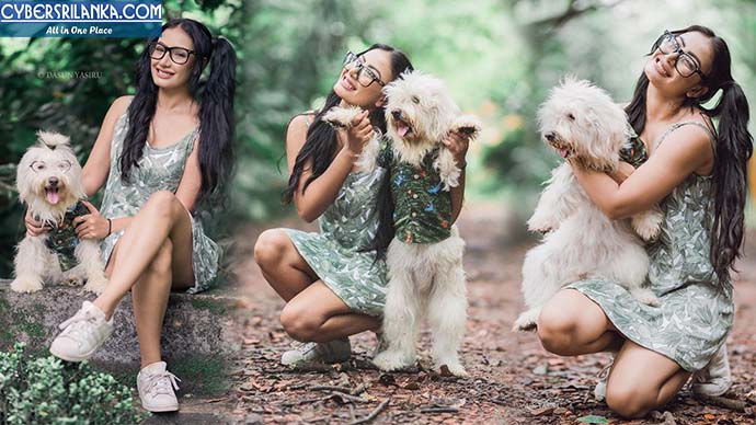Teena Shanell Fernando with Dog