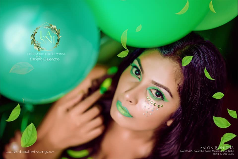 Lasni Samarathunga Green Dress (2)