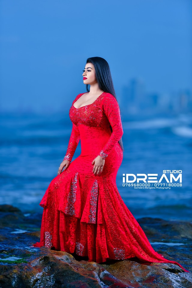 Primiyula Wijayarathna Red Dress (1)