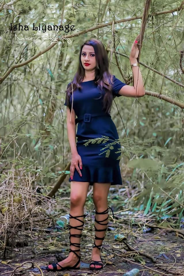 Isha Liyanage Blue Dress (1)