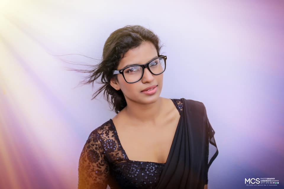 Rumesha Dilshani Black Saree (5)