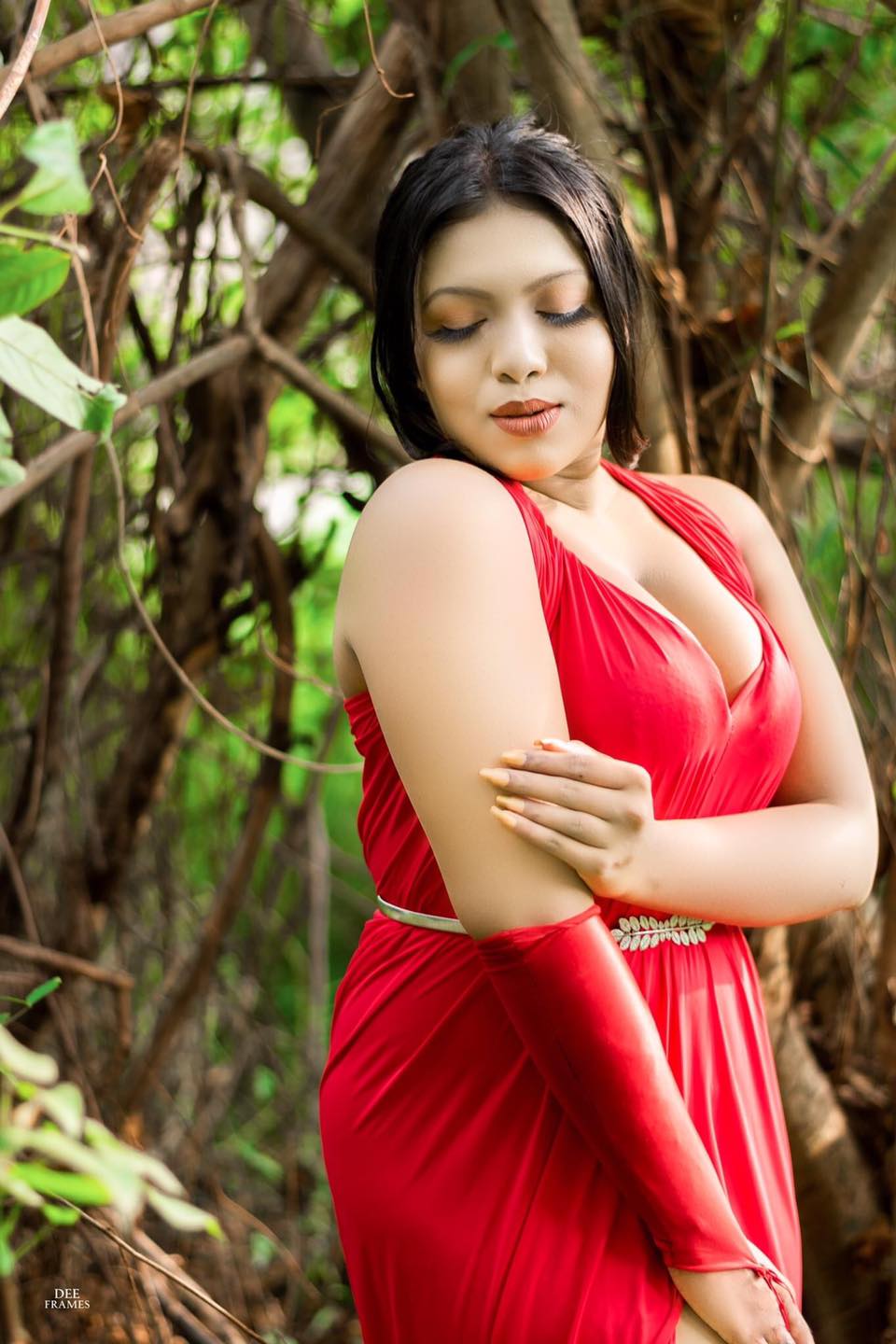 Pavithra Pavi Red Dress (3)