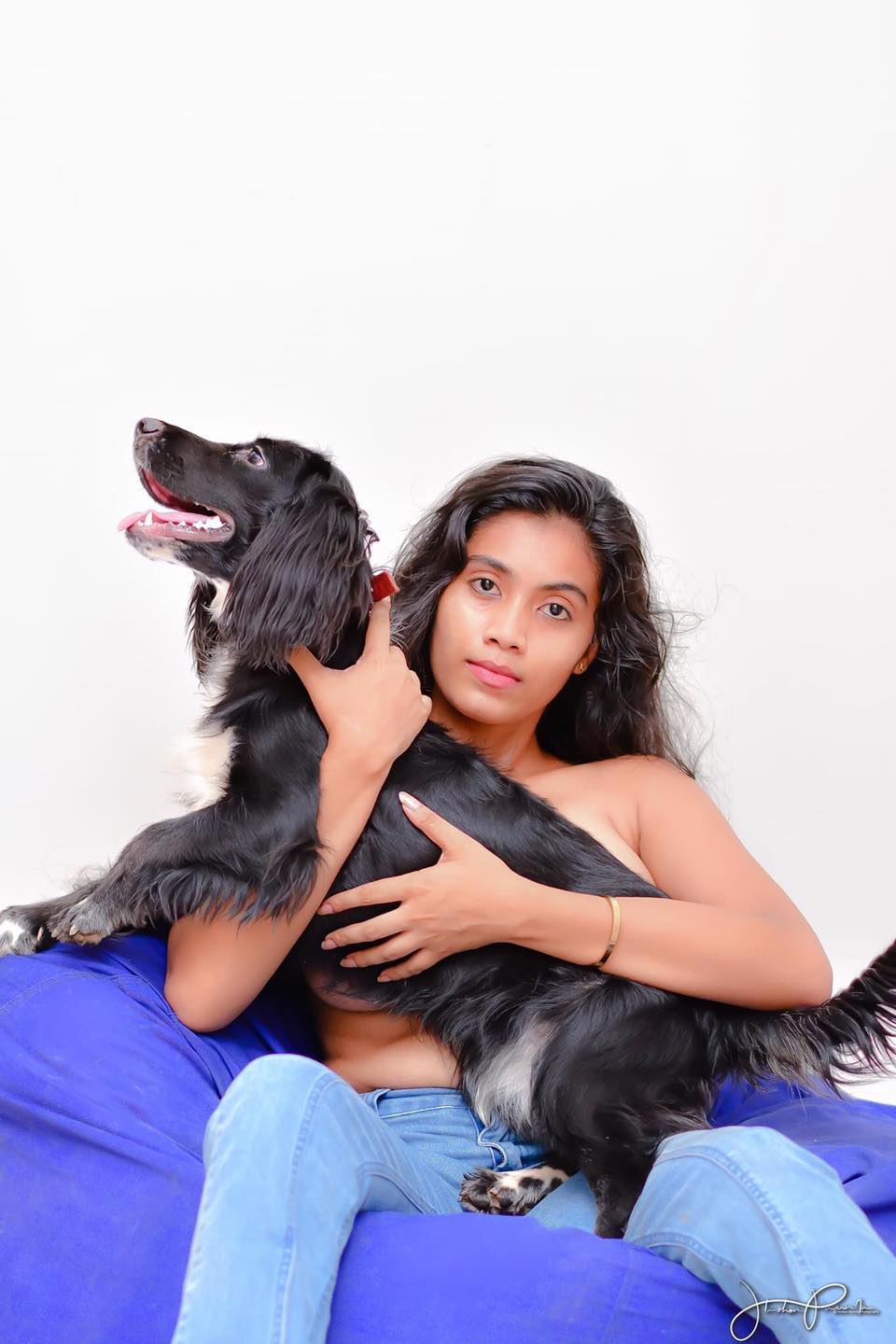 Sanjalee with Dog Photo Shoot (1)