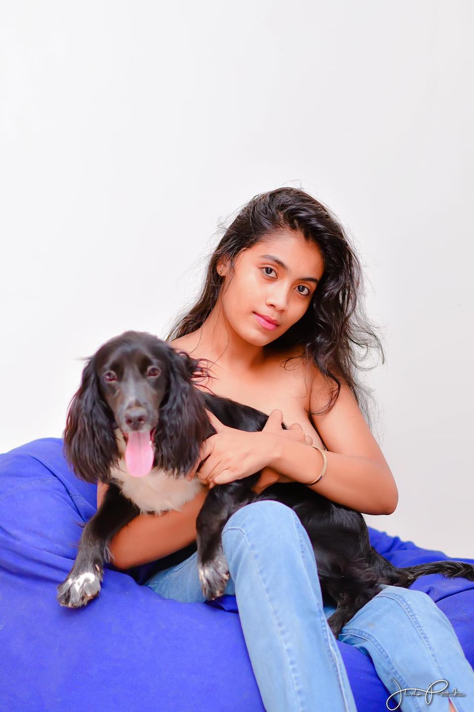 Sanjalee with Dog Photo Shoot (2)