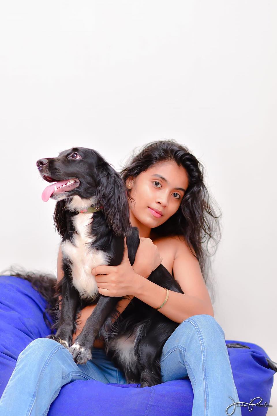 Sanjalee with Dog Photo Shoot (4)