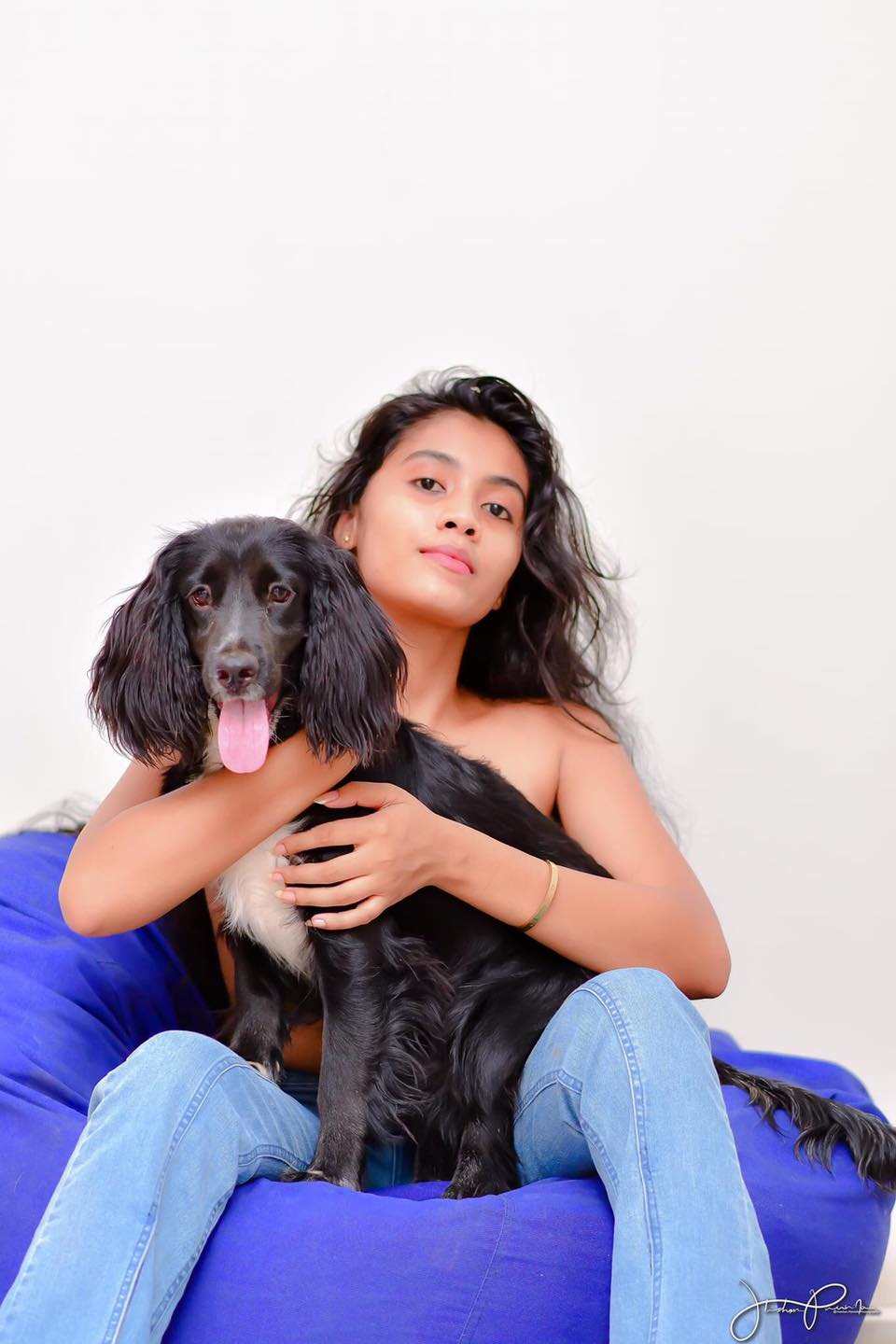 Sanjalee with Dog Photo Shoot (6)