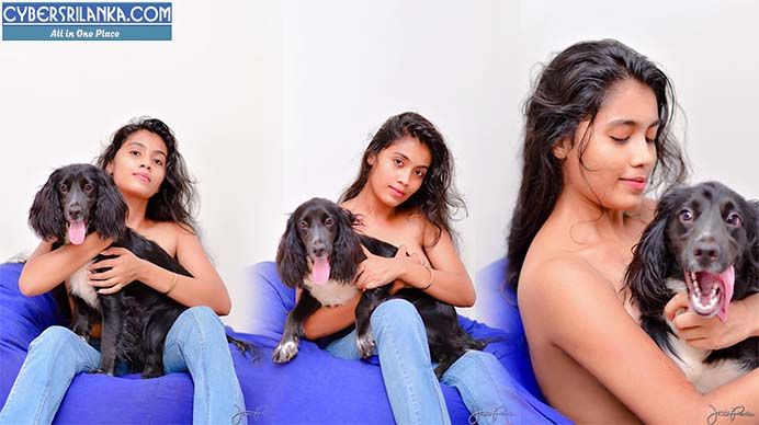 Sanjalee with Dog Photo Shoot