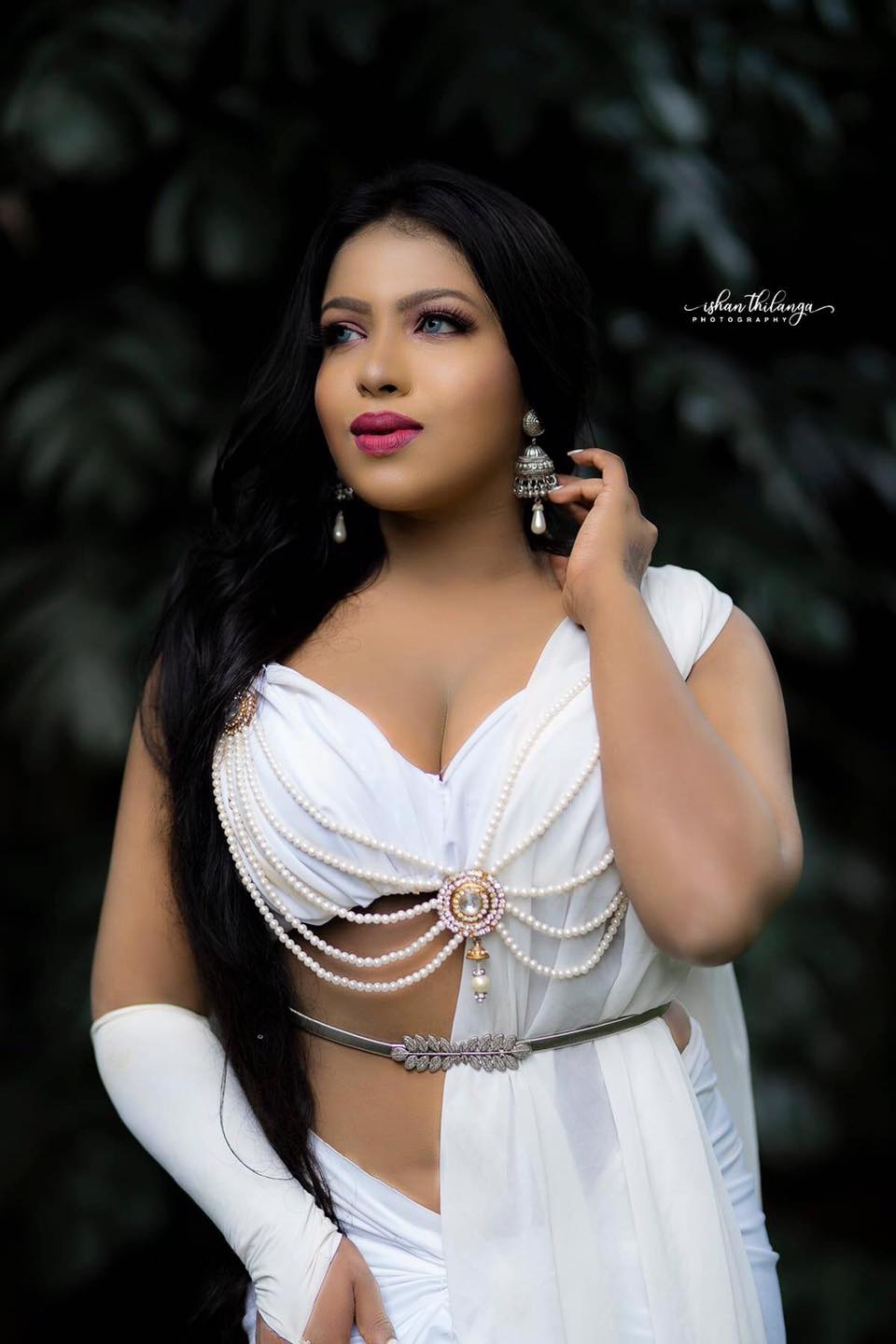 Pavithra Pavi White Dress (1)