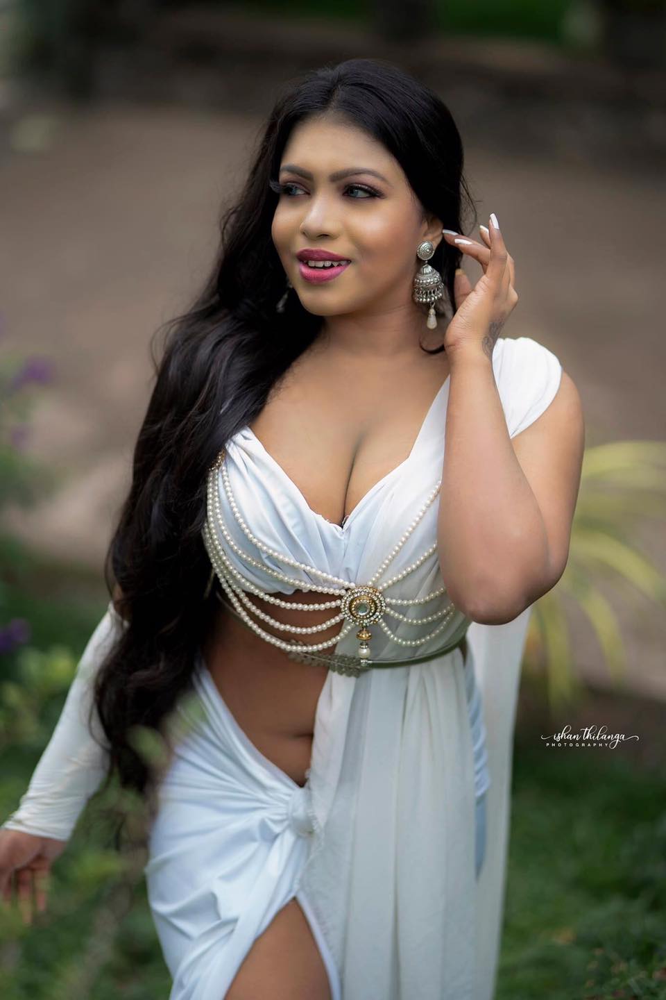 Pavithra Pavi White Dress (2)
