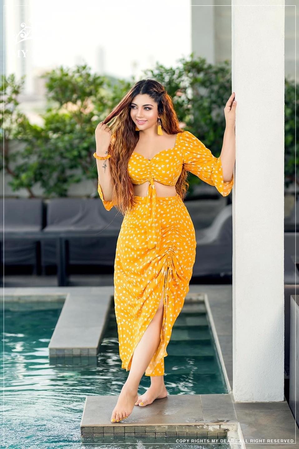 Udari Kaushalya Yellow Dress (2)